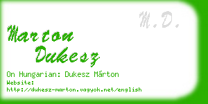 marton dukesz business card